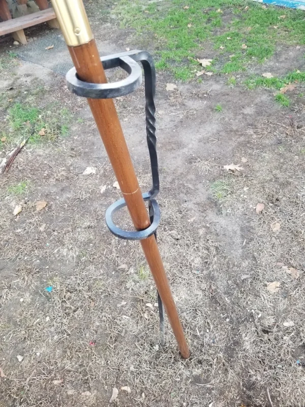 HAND FORGED portable hole flag holder - Image 4