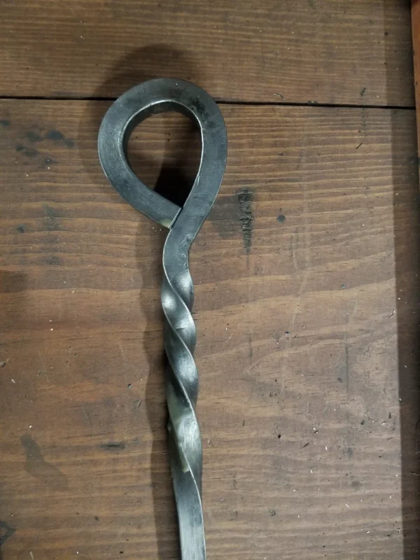 hand forged heavy duty extra long fire poker FREE lettering, different size,hook available - Image 7