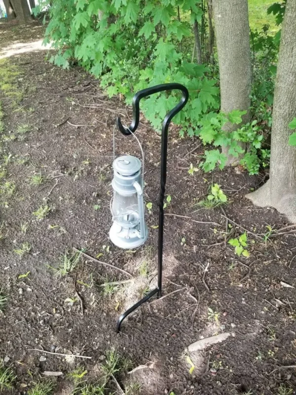 HAND FORGED shepherds hook lantern hanger designed for reenactors - Image 5