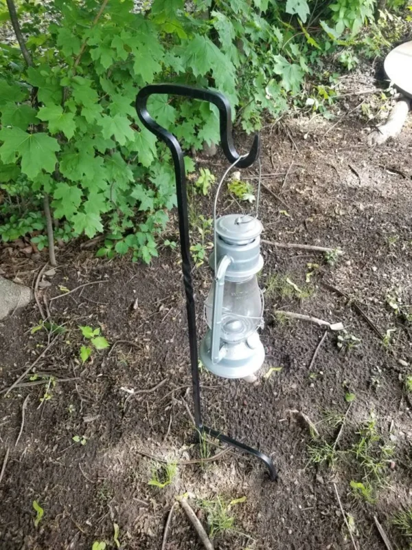 HAND FORGED shepherds hook lantern hanger designed for reenactors