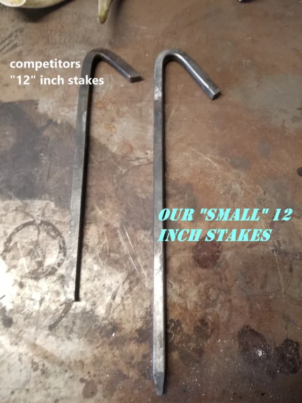 HAND FORGED 8 PACK tent stakes heavy duty - Image 2