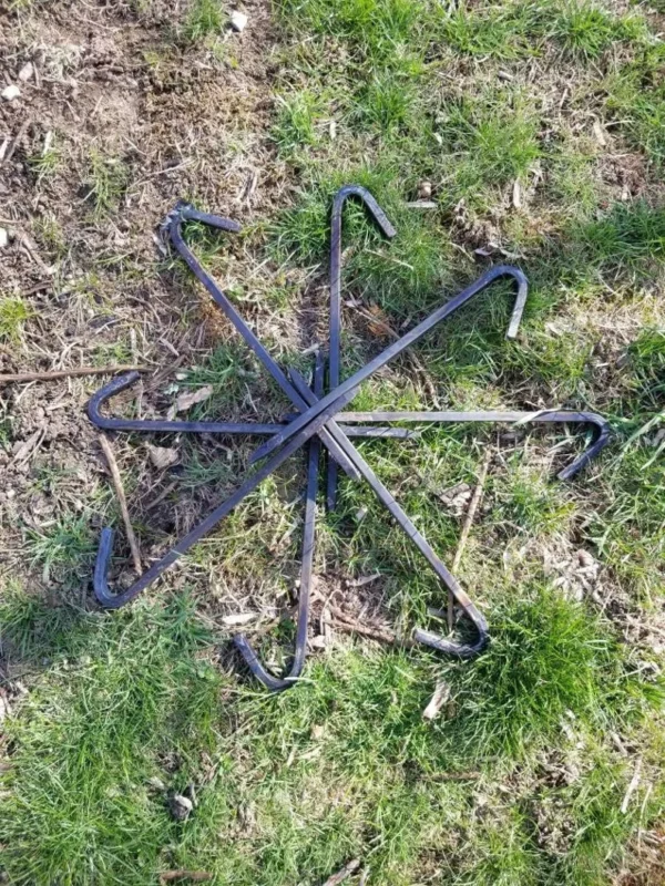 HAND FORGED 8 PACK tent stakes heavy duty