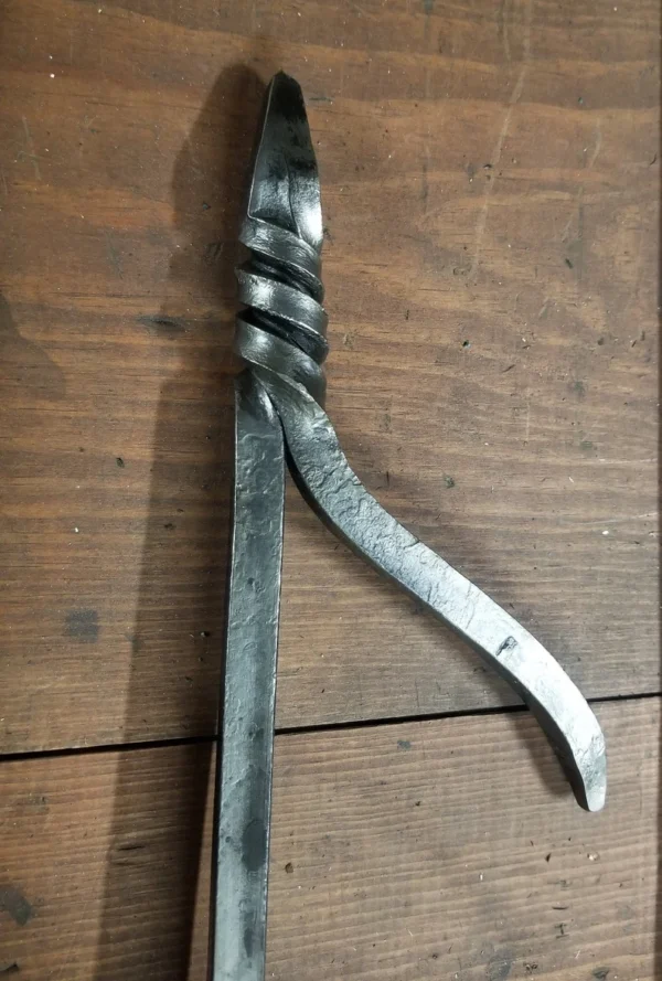 hand forged heavy duty extra long fire poker FREE lettering, different size,hook available - Image 4