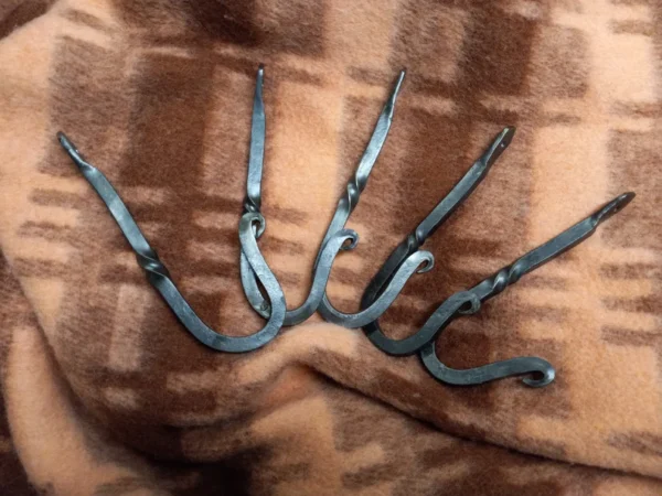 HAND FORGED large J hooks 5 PACK - Image 2