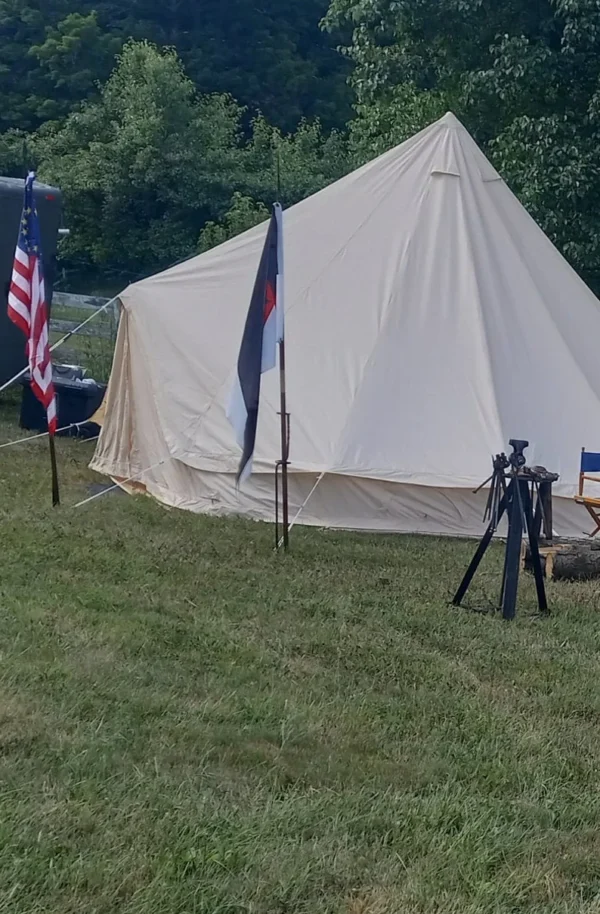 HAND FORGED portable hole flag holder