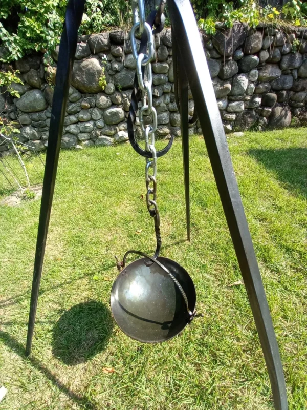 HAND FORGED adjustable hook and chain set for dutch ovens, pots - Image 4