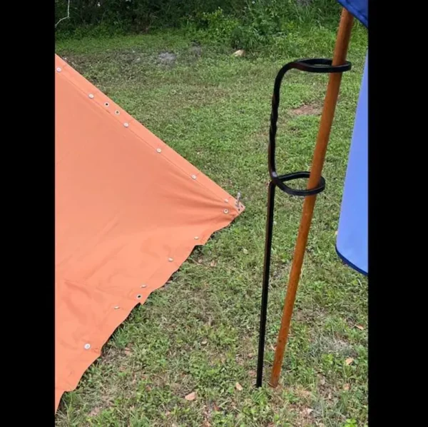 HAND FORGED portable hole flag holder - Image 2