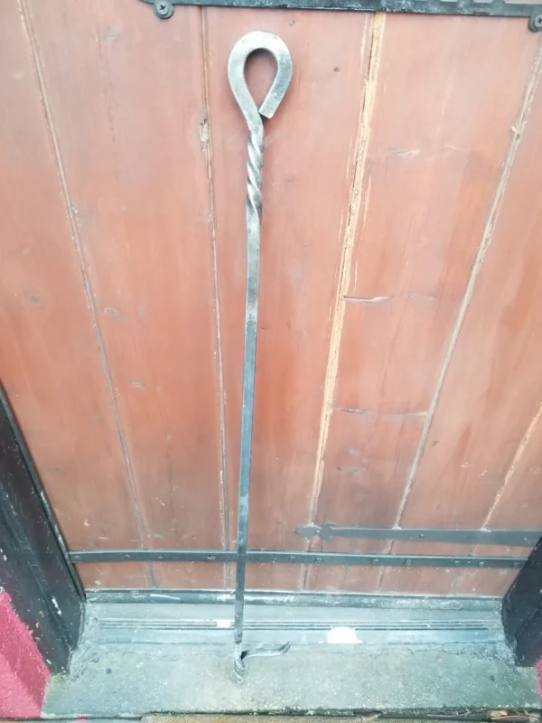 Hand forged heavy duty extra long fire poker FREE lettering, different size, hook available - Image 4