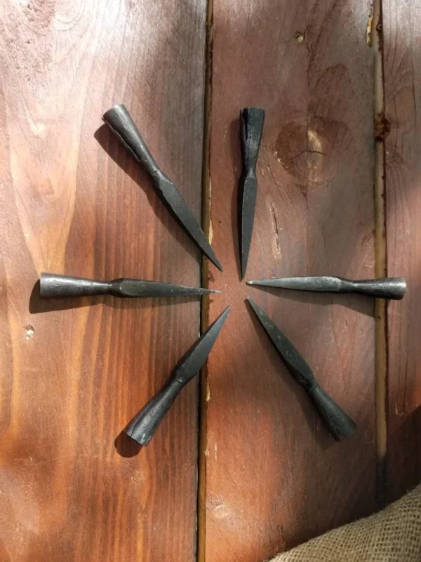 HAND FORGED needle BODKIN arrowheads 6 pack