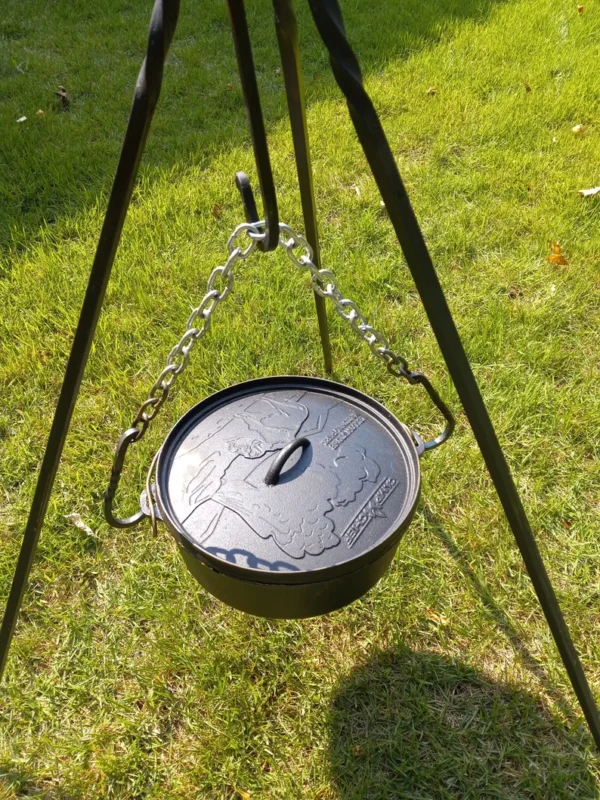 HAND FORGED adjustable hook and chain set for dutch ovens, pots - Image 4